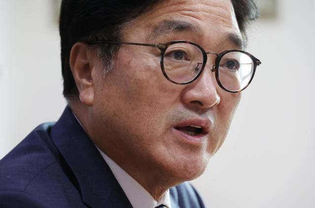 22대 국회 전반기 국회의장 후보로 선출된 우원식 더불어민주당 의원 사진연합뉴스