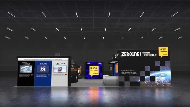 제로원은 현지시간 1월 7일부터 10일까지 미국 라스베이거스에서 열리는 CES 2025에서 제로원ZER01NE 부스를 마련해 현대차그룹이 투자 및 협업 중인 스타트업 10개사의 전시를 지원한다 사진12 CES 2025 제로원부스 모델링 이미지