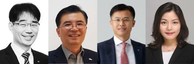 왼쪽부터 송병철 국민은행 디지털영업그룹 부행장 윤준호 신한은행 Tech그룹장부행장 서유석 하나은행 기업그룹장 부행장 김선 우리은행 자산관리WM그룹 집행부행장 사진각 사
