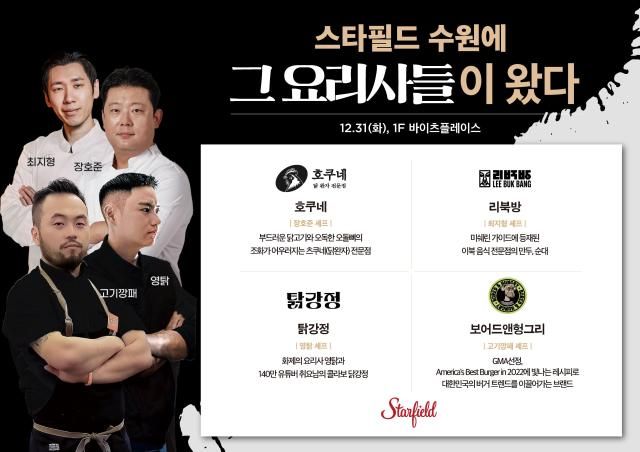 스타필드 수원 1층에 인기 셰프 4인이 참여한 바이츠 플레이스 시즌4가 조성된다 사진신세계프라퍼티