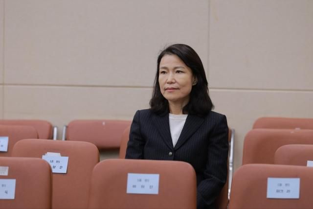 이진숙 전 방송통신위원장이 14일 서울 여의도 국회에서 열린 과학기술정보방송통신위원회 국정감사에 증인으로 참석했다 사진유대길 기자