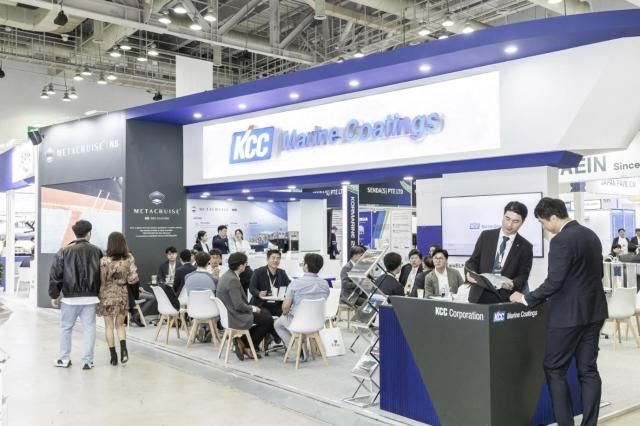 지난 2023년 코마린 전시회 당시 KCC 부스 전경사진KCC