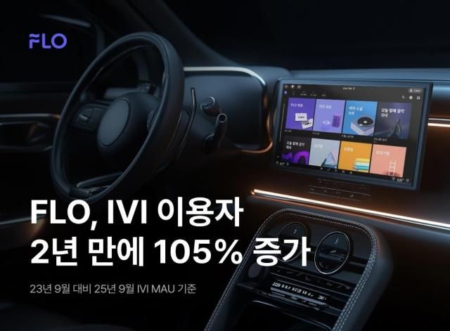 음악 플랫폼 플로FLO 차량 내 IVI 이용자 증가사진FLO