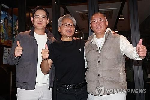 이재용·젠슨황·정의선 치맥 회동 사진연합뉴스