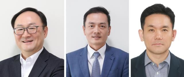 왼쪽부터 윤성노 동원시스템즈 패키징사업부문 대표 이진욱 동원기술투자 대표 정해철 동원홈푸드 중국 법인장 사진동원그룹