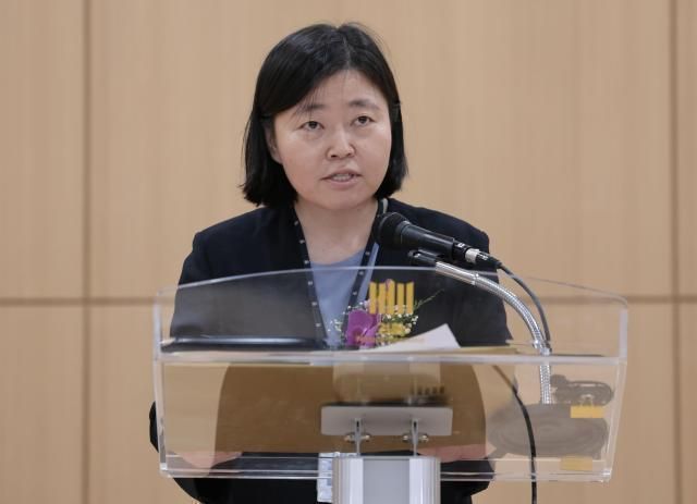 임은정 검사가 국회 청중홀에서 기자회담을 하고 있다사진신동규