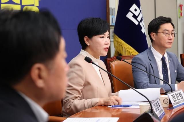 21일 서울 여의도 국회에서 열린 더불어민주당 3대특검 종합대응특위 전체회의에서 전현희 총괄위원장이 발언하고 있다 사진연합뉴스