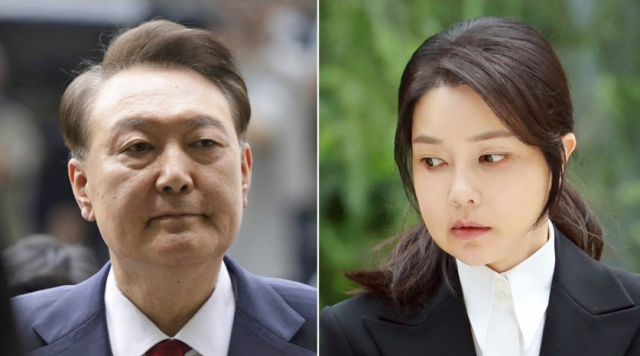 윤석열 전 대통령왼쪽과 김건희 여사 사진연합뉴스