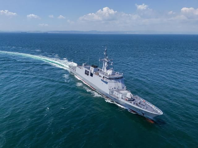 HD현대중공업이 올해 인도한 3200t급 미겔 말바르급Miguel Malvar-class 호위함 2번함 디에고 실랑함 사진HD현대중공업
