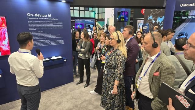 올해 1월 미국 라스베이거스에서 열린 CES 2025 당시 딥엑스 전시관 사진딥엑스