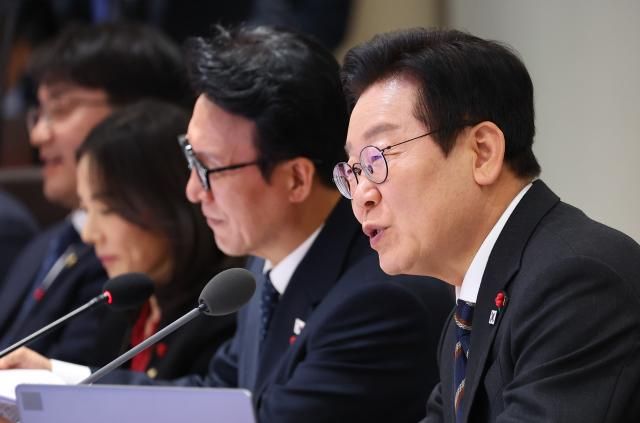 이재명 대통령이 9일 서울 용산 대통령실에서 열린 국무회의에서 발언하고 있다사진연합뉴스