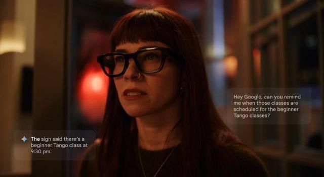 구글이 삼성전자 등과 손잡고 내년 출시예정인 AI 스마트 글래스 모습 사진구글 블로그 캡처