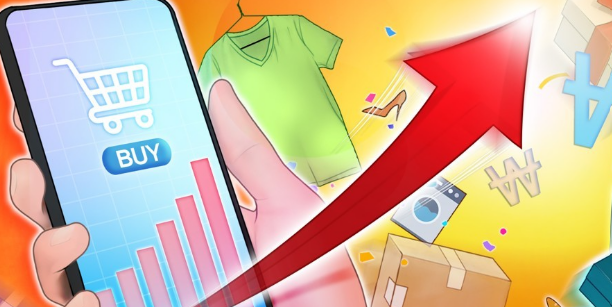 온라인쇼핑 거래 상승 그래픽 이미지 사진연합뉴스