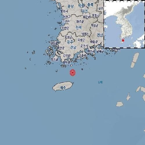전남 여수시 거문도 해역에서 지진이 발생했다 사진기상청