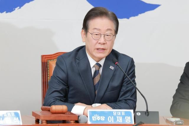이재명 더불어민주당 대표가 10일 오전 서울 여의도 국회에서 열린 최고위원회의에서 발언하고 있다 20250310사진유대길 기자 dbeorlf123ajunewscom