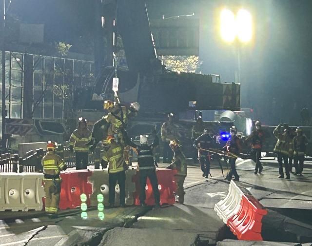 광명 신안산선 공사장 붕괴 현장 사진연합뉴스