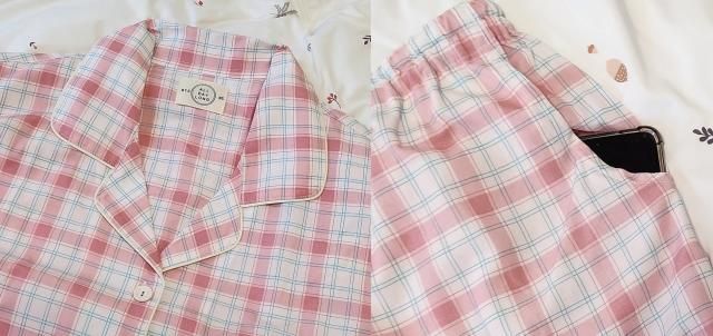 BYC가 봄을 맞아 출시한 면 레이온 여성 잠옷세트 상위는 기본 칼라에 아웃포켓이 달렸다 바지는 허리밴드를 사용하고 넉넉한 주머니도 갖췄다 사진조현미 기자