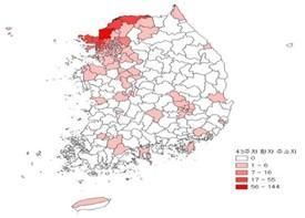 2024년 말라리아 환자 발생분포 그래픽질병관리청 