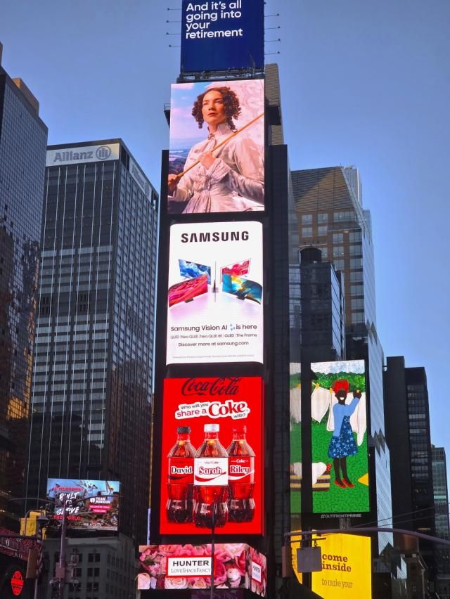 비젼 AI 옥외광고 뉴욕 타임스퀘어 사진삼성전자