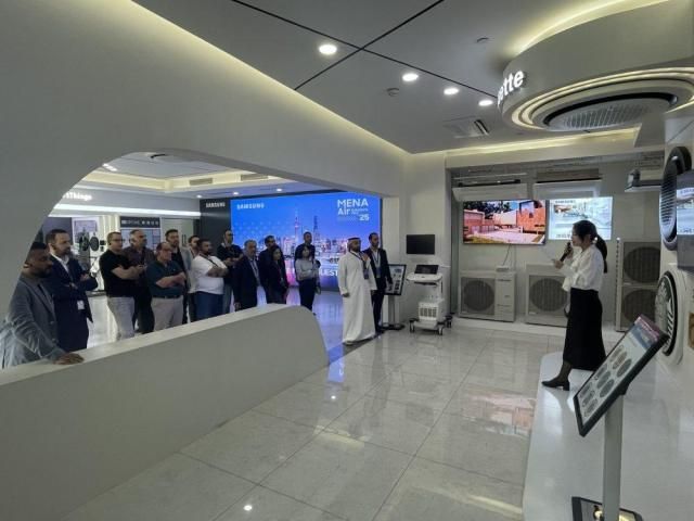 삼성전자가 지난 810일 중국에서 개최한 ‘2025 삼성 중동 에어솔루션 데이’ 행사 현장 사진삼성전자