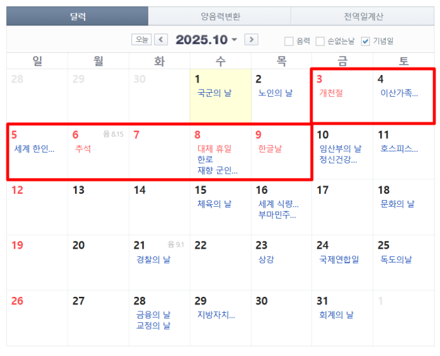 사진네이버 달력 캡처