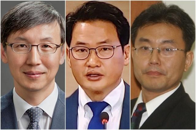 한동수 전 대검찰청 감찰부장왼쪽부터 심재철 전 법무부 검찰국장 이명현 전 국방부 검찰단 고등검찰부장 등 3인 사진연합뉴스
