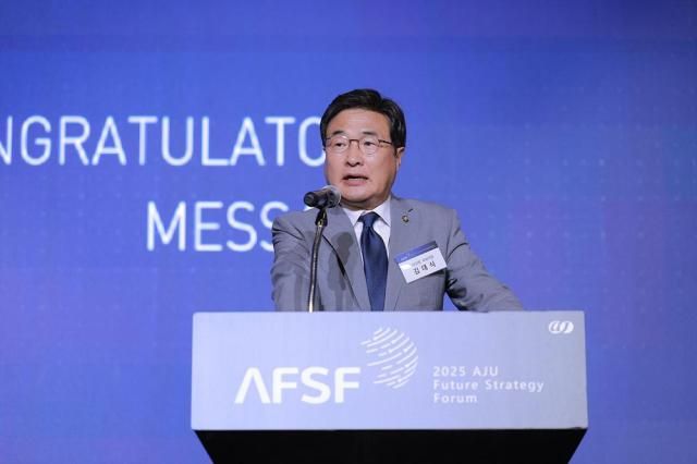 김대식 국민의힘 국회의원이 18일 서울 영등포구 FKI타워에서 열린 2025 아주미래전략포럼AFSF에서 축사를 하고 있다 20250618 사진유대길 기자 dbeorlf123ajunewscom