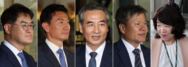 윤석열 전 대통령의 부인 김건희 여사에 대한 의혹을 수사할 민중기 특검과 특검보 왼쪽부터김형근 박상진 특검보 민 특검 문홍주 오정희 특검보 사진연합뉴스