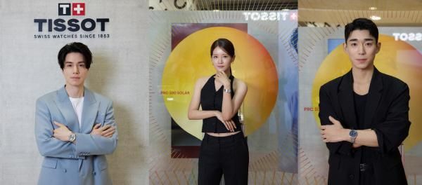 왼쪽부터 티쏘 앰버서더 배우 이동욱 배우 추소정 배우 한민 사진티쏘TISSOT