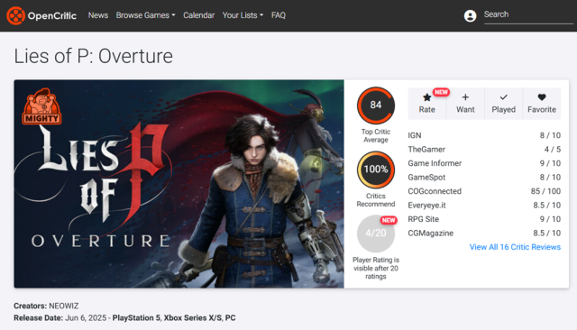 네오위즈의 P의 거짓이 전세계 누적판매 300만 장을 돌파했다 사진네오위즈 