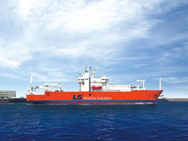 LS마린솔루션의 해저통신케이블 포설선 세계로호 사진LS마린솔루션