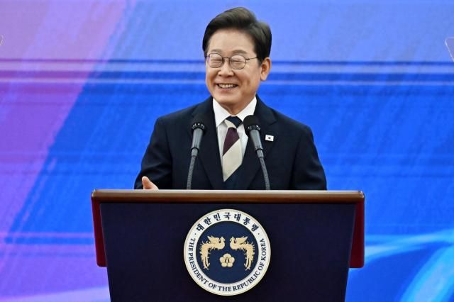 이재명 대통령이 4일 서울 여의도 국회에서 열린 제21대 대통령 취임선서식에서 연설을 하고 있다 20250604사진유대길 기자 dbeorlf123ajunewscom