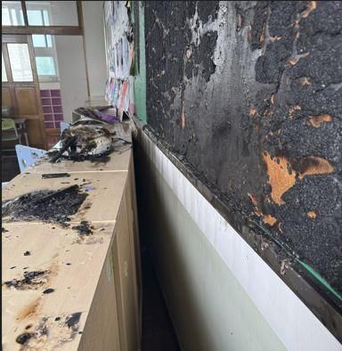 부산 사하구의 한 초등학교에서 불이 났다 사진부산소방재난본부