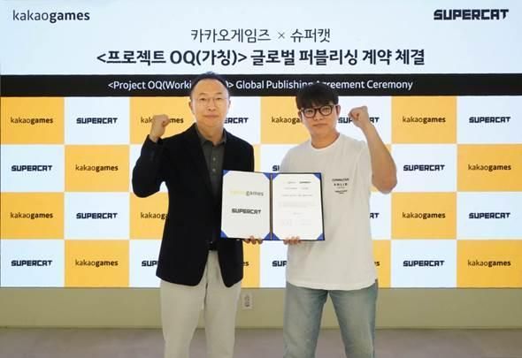 카카오게임즈가 슈퍼캣이 개발 중인 MMORPG '프로젝트 OQ(가칭)'의 퍼블리싱 계약을 체결했다. [사진=카카오게임즈] 