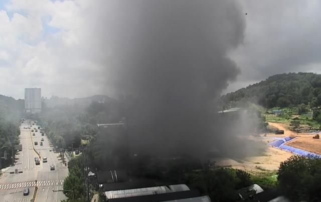 경기 부천시 포장기 제조공장서 화재가 일어났다 사진경찰청 도시교통정보센터