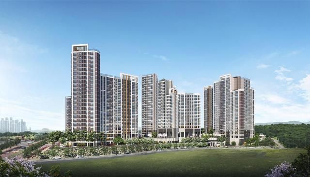 KCC가 참여한 HL디앤아이한라 ‘에피트’의 표준 색상이 적용된 부발역 에피트 에디션 예상 투시도 사진KCC