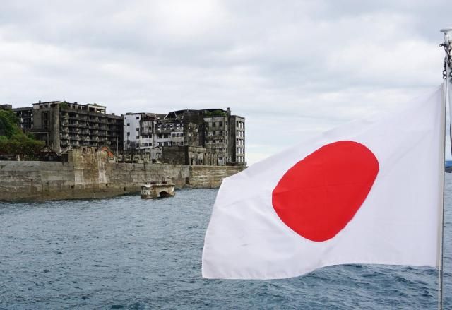 유람선에서 바라본 군함도 모습 사진서경덕 교수