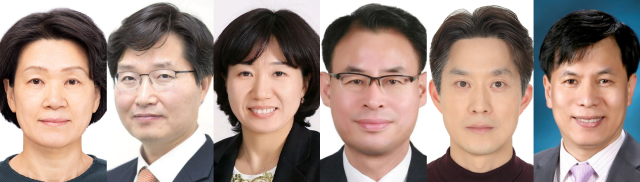 왼쪽부터 최은옥 교육부 차관 구혁채 과기부 1차관 강윤진 국가보훈부 차관 강희업 국토교통부 제2차관 노용석 중소벤처기업부 차관 박인규 과학기술혁신본부장사진대통령실