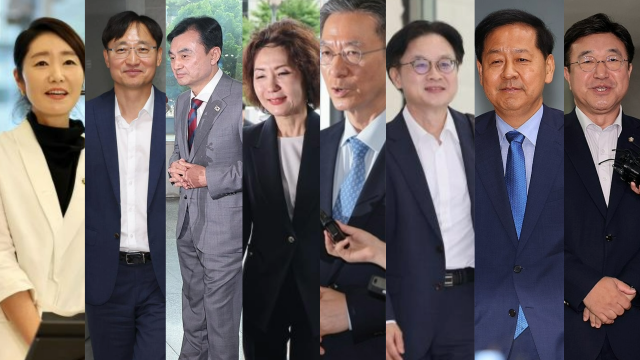 사진 왼쪽부터 인사청문회 날짜 순 강선우 여성가족부 장관 후보자 임광현 국세청장 후보자 안규백 국방부 장관 후보자 이진숙 교육부 장관 후보자 정성호 법무부 장관 후보자 김정관 산업부 장관 후보자 구윤철 기재부 장관 후보자 윤호중 행정안전부 장관 후보자 사진연합뉴스