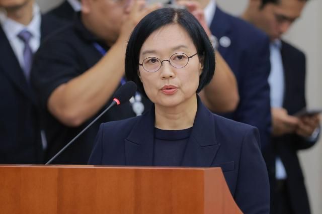 한성숙 중소벤처기업부 장관 후보자가 15일 서울 여의도 국회 산업통상자원중소벤처기업위원회 전체회의에서 열린 인사청문회에서 발언하고 있다 20250715사진유대길 기자 dbeorlf123ajunewscom