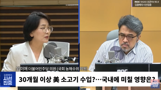 임미애 더불어민주당 의원이 16일 오전 MBC 라디오 김종배의 시선집중에 출연해 발언하고 있다 사진MBC 라디오 유튜브