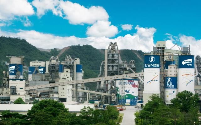 한일시멘트 단양공장 전경 사진한일시멘트