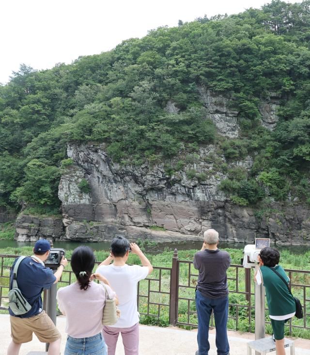 지난 12일 울주 대곡리 반구대 암각화와 울주 천전리 명문과 암각화로 구성된 반구천의 암각화가 유네스코 세계유산으로 등재됐다 사진연합뉴스 