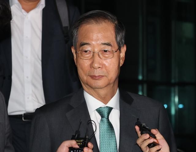 내란특검 조사 마친 한덕수 전 국무총리 사진연합뉴스