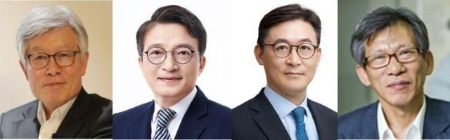 왼쪽부터 최동석 인사혁신처 처장 김의겸 새만금개발청장 권대영 금융위 부위원장 유홍준 국립중앙박물관장사진대통령실 제공