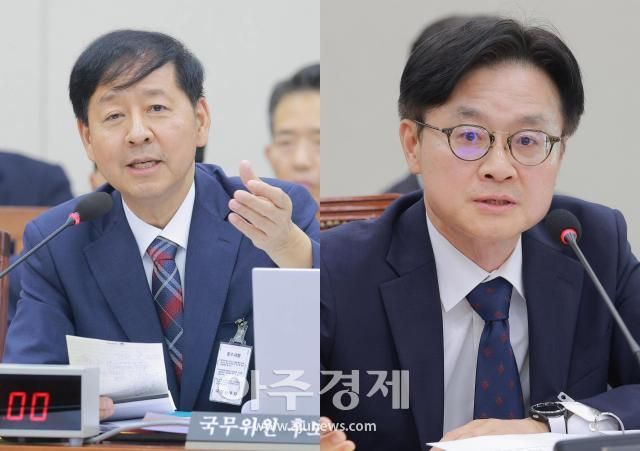 구윤철 부총리 겸 기획재정부 장관사진 왼쪽과 김정관 산업통상자원부 장관 사진유대길 기자 dbeorlf123ajunewscom