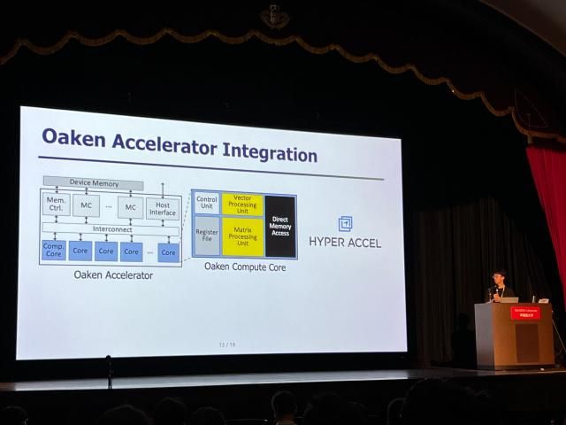 NPU 하드웨어 아키텍처를 소개하는 모습 사진KAIST