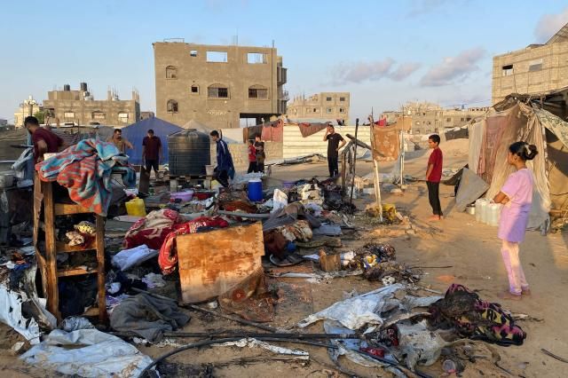 가자지구 남부 칸 유니스에 위치한 피란민 캠프 사진AFP연합뉴스