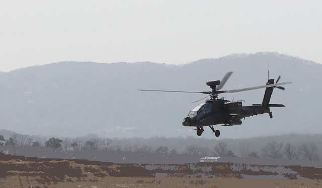 육군 아파치 항공작전 훈련 사진연합뉴스