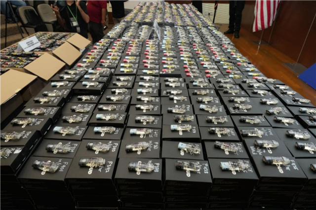 압수한 합성마약 카트리지 사진국정원